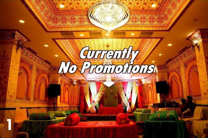 Placeholder banquet hall image, no active promotion currently listed