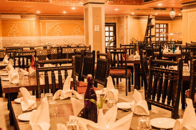Jashan specialty dining restaurant interior at Fort Chandragupt Hotel Jaipur